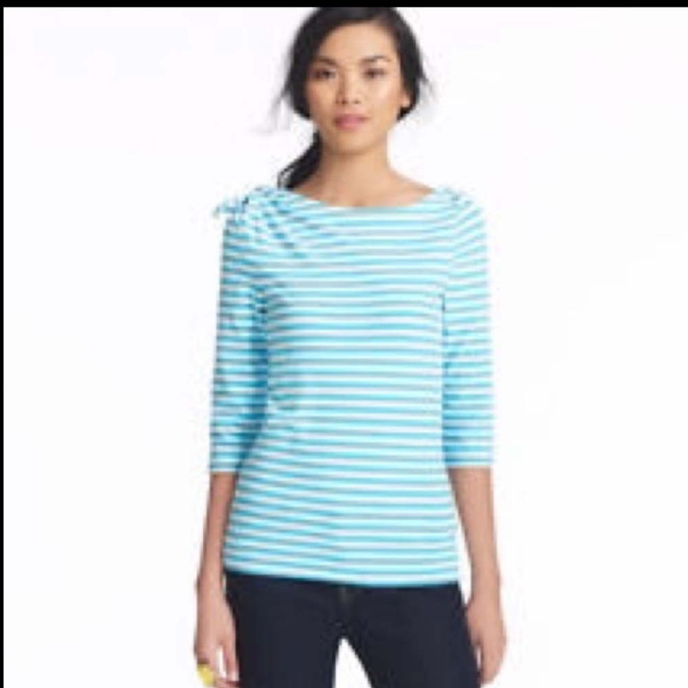 Kate Spade striped bow top size small